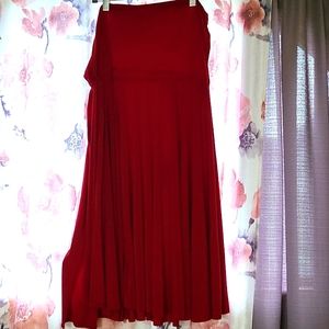 Red flair skirt